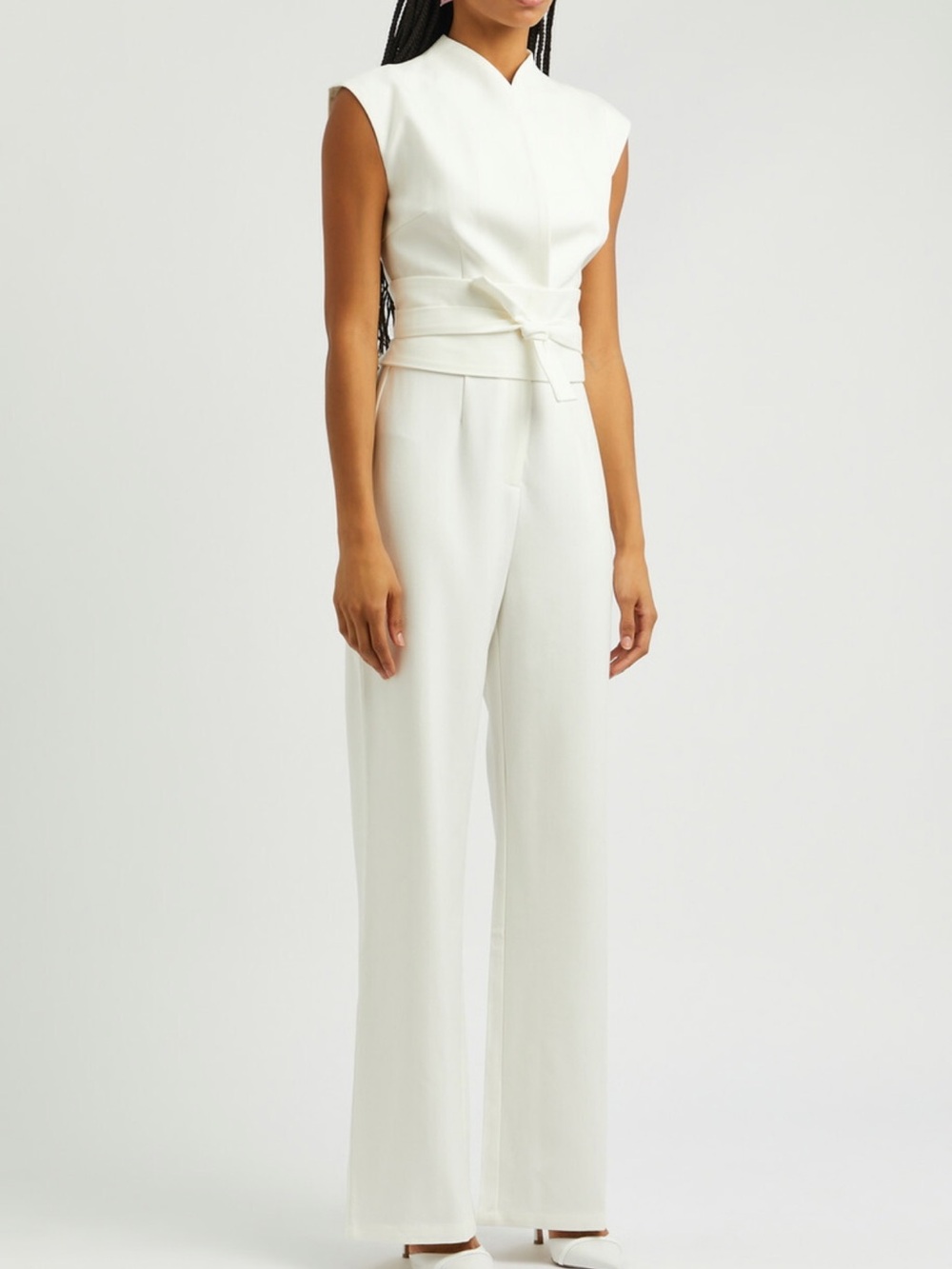 Odd Muse London White Crepe Jumpsuit